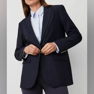 Ann Taylor Longline Navy Blazer